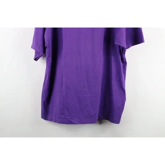 Vtg 90s Streetwear Mens XL Faded Spell Out Carnevale Party T-Shirt Purple USA - Picture 9 of 10